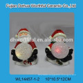 Christmas decoration ceramic santa LED